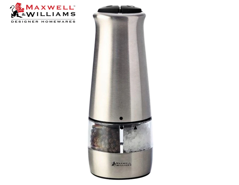 Maxwell & Williams 18cm Cosmopolitan Electric Duo Salt & Pepper Mill - Silver
