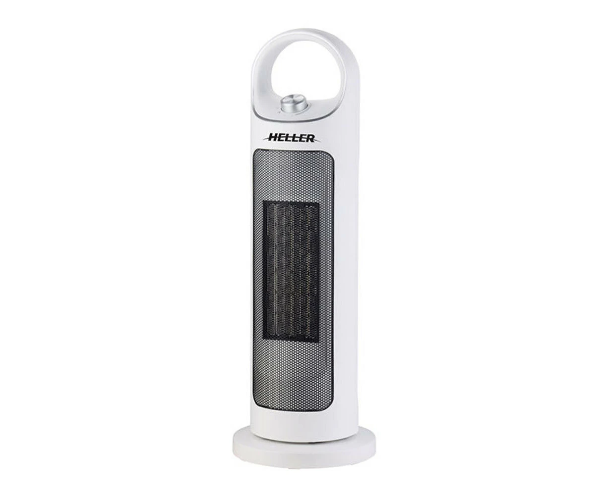 Heller 2000W Electric Ceramic Oscillating Mini Tower Heater Hot Fan w/Thermostat