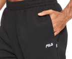 Fila Men's Classic Embroidered Trackpants / Tracksuit Pants - Black/White
