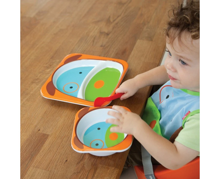 Zoo Kids Bowl & Plate Melamine Set Dog