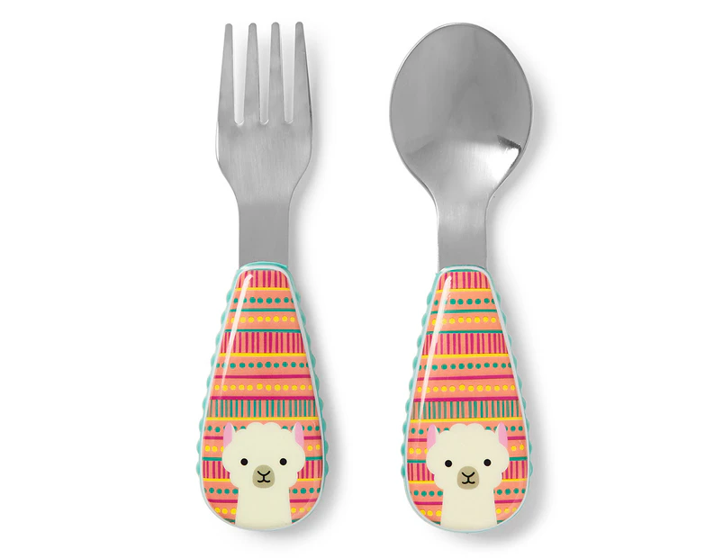 Skip Hop Zootensils Fork, Spoon Set Llama