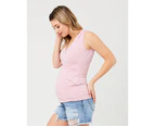 Embrace Nursing Tank Dusty Pink Womens Maternity Wear by Ripe Maternity