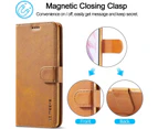 For Samsung Galaxy S21+ 5G / S21 Plus 5G Premium Leather Wallet Flip Case Cover - Classic Brown