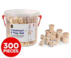 Educational Colours 300-Piece Natural Construct & Play Kit