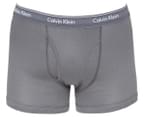 Calvin Klein Men's Cotton Classic Trunks 3-Pack - Dark Grey/Grey Marle/Navy 3