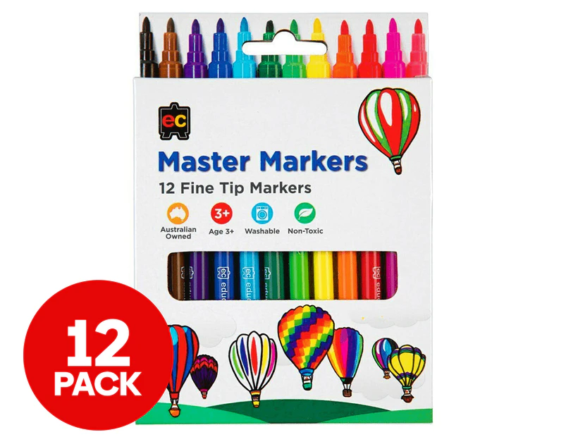 Educational Colours Master Markers 12-Pack - Multi