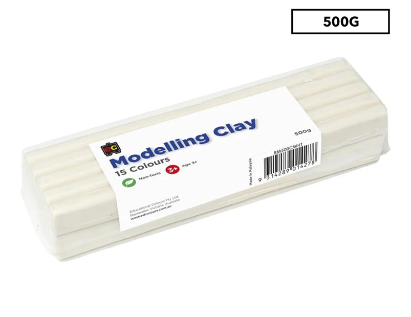 Educational Colours Modelling Clay 500g - White Cello Wrapped