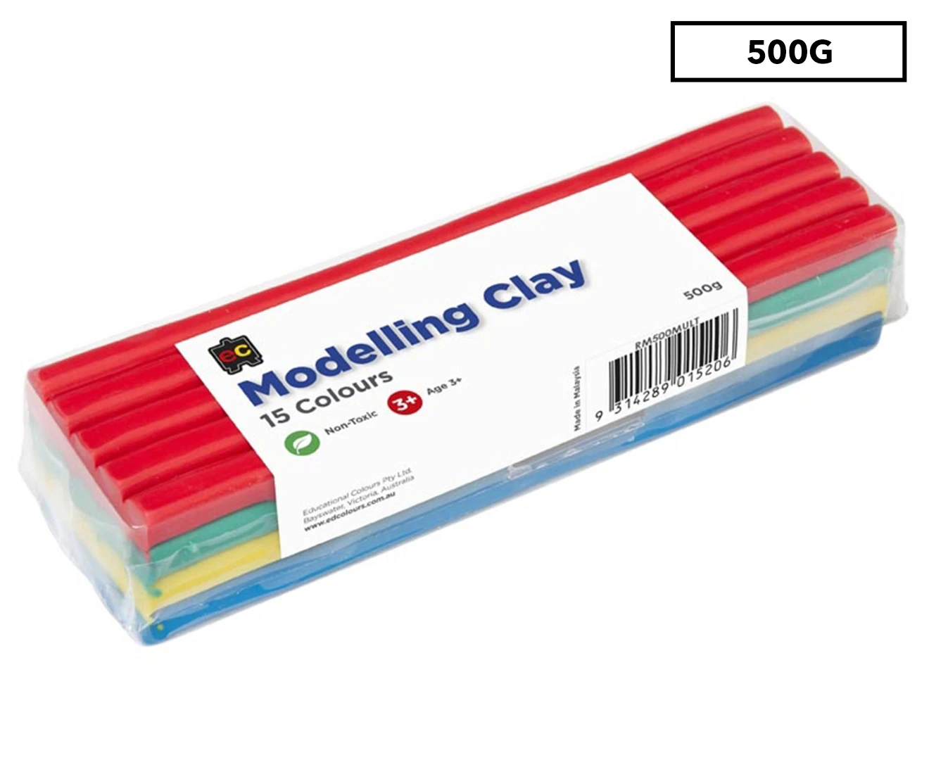 Educational Colours Modelling Clay 500g - Multicoloured Cello Wrapped