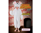 Bristol Novelty Childs/Kids Plush Mouse Costume (White) - BN1856