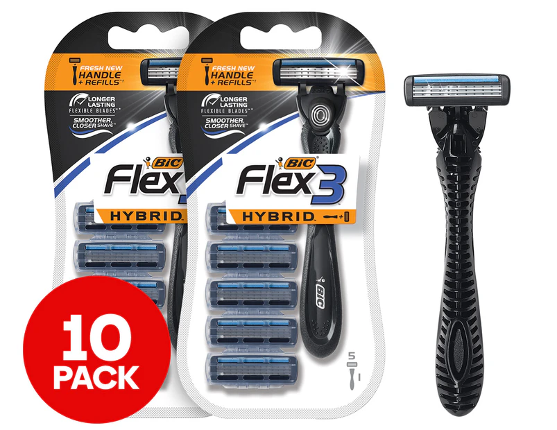 2 x BiC Flex 3 Hybrid Shaving Razors Kit 5pk