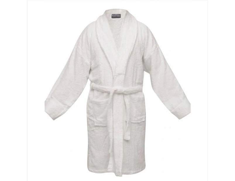 Hotel Soft Touch Egyptian Cotton Terry Towelling Bath Robe - White