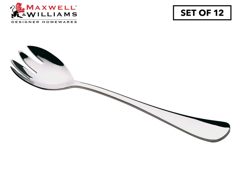 Set of 12 Maxwell & Williams Madison Salad Fork - Silver