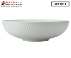 Maxwell & Williams 25cm White Basics Round Serving Bowl 4-Piece Set - White