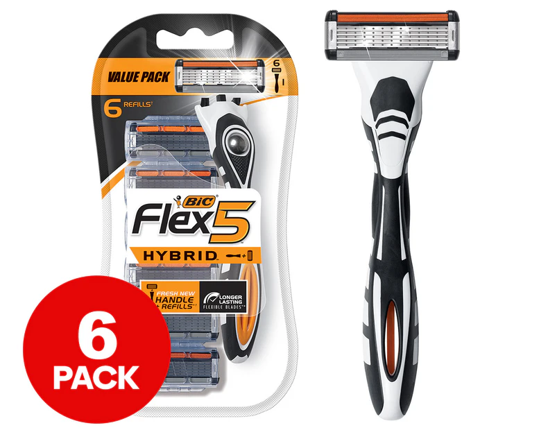 BiC Flex 5 Hybrid Razor Kit 6pk