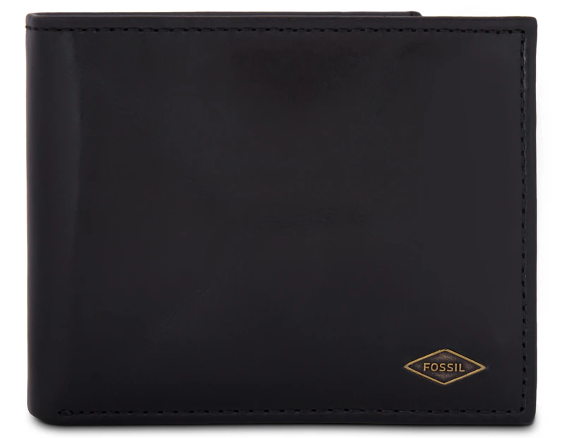 Fossil Ryan RFID Bifold Passcase Wallet - Black