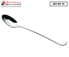 Set of 12 Maxwell & Williams Cosmopolitan Soda Spoons - Silver
