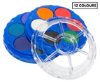 Educational Colours 12-Colour Watercolour Paint Disc Stack - Multi