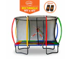 Kahuna Trampoline 6 ft x 9 ft Rectangular Outdoor - Rainbow