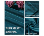 2x Bedroom Curtains Luxury Velvet Curtains for Living Room Super Thick Soft Velvet Textured Window Curtain Drapes(1 Pair, Teal)