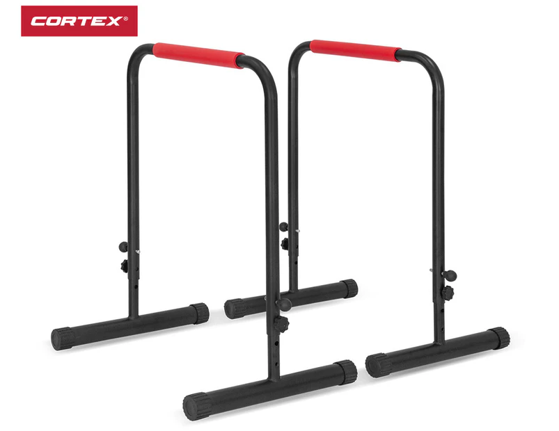 Cortex Women's 2-Piece Adjustable Parallel Bar Set - Black/Red