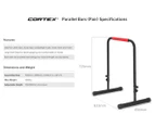 Cortex Women's 2-Piece Adjustable Parallel Bar Set - Black/Red