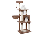 120cm Cat Tree Trees Scratching Post Tower Condo House - Brown