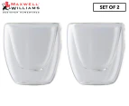 Set of 2 Maxwell & Williams 80mL Blend Double Wall Espresso Cups