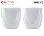 Set of 2 Maxwell & Williams 80mL Blend Double Wall Espresso Cups