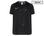 Nike Boys' Dri-FIT Academy Training Tee / T-Shirt / Tshirt - Black/White