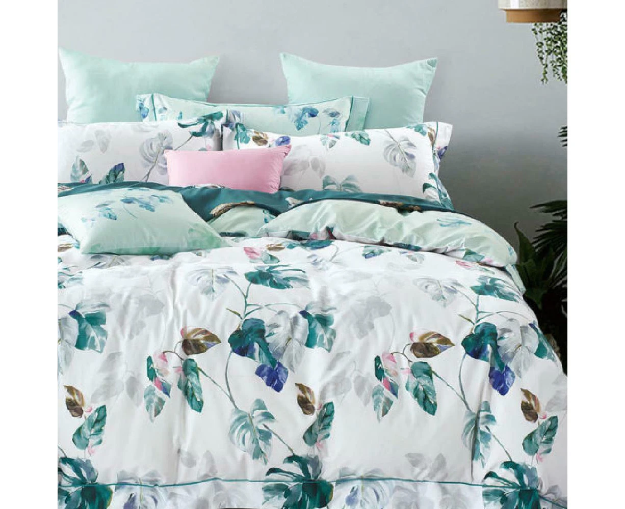 Plantain Design Cotton Quilt Doona Duvet Cover Set