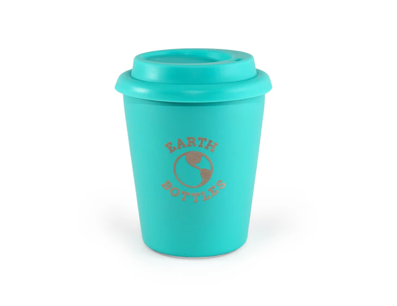 Earth Bottles stainless steel Coffee Nut 10oz Travel Cup - Turquoise