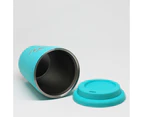 Earth Bottles stainless steel Coffee Nut 10oz Travel Cup - Turquoise