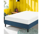 Zinus Curtis Bed Base Upholstered Bed Frame Navy Fabric (Single  Size)