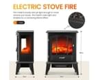 16 Inch Panoramic Electric Fireplace Heater Stove 1800W Portable Flame Thermostat 4