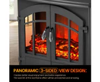 1800W Portable Freestanding 22-inch Electric Fireplace Stove Heater Thermostat 3D Flame Effect