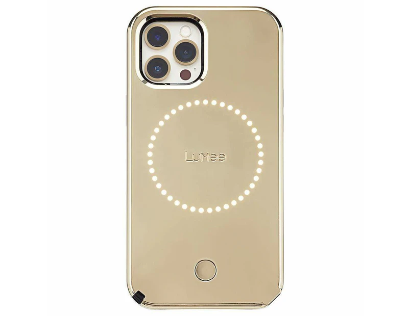 Case-Mate LuMee Halo Case for Apple iPhone 12/12 Pro Gold Mirror w/ Micropel