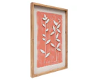Willow & Silk 60x40cm Contemporary Leaf Framed Wall Art