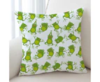 Cute Green Frog Pattern Cushion