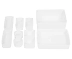 BoxSweden 10-Piece Ivy Weave Storage Basket Set - White