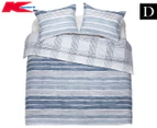 Anko by Kmart Sullivan Reversible Double Bed Comforter Set - Blue/White