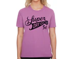 Superdry Women's Collegiate Cali State Crewneck Tee / T-Shirt / Tshirt - Fluro Purple