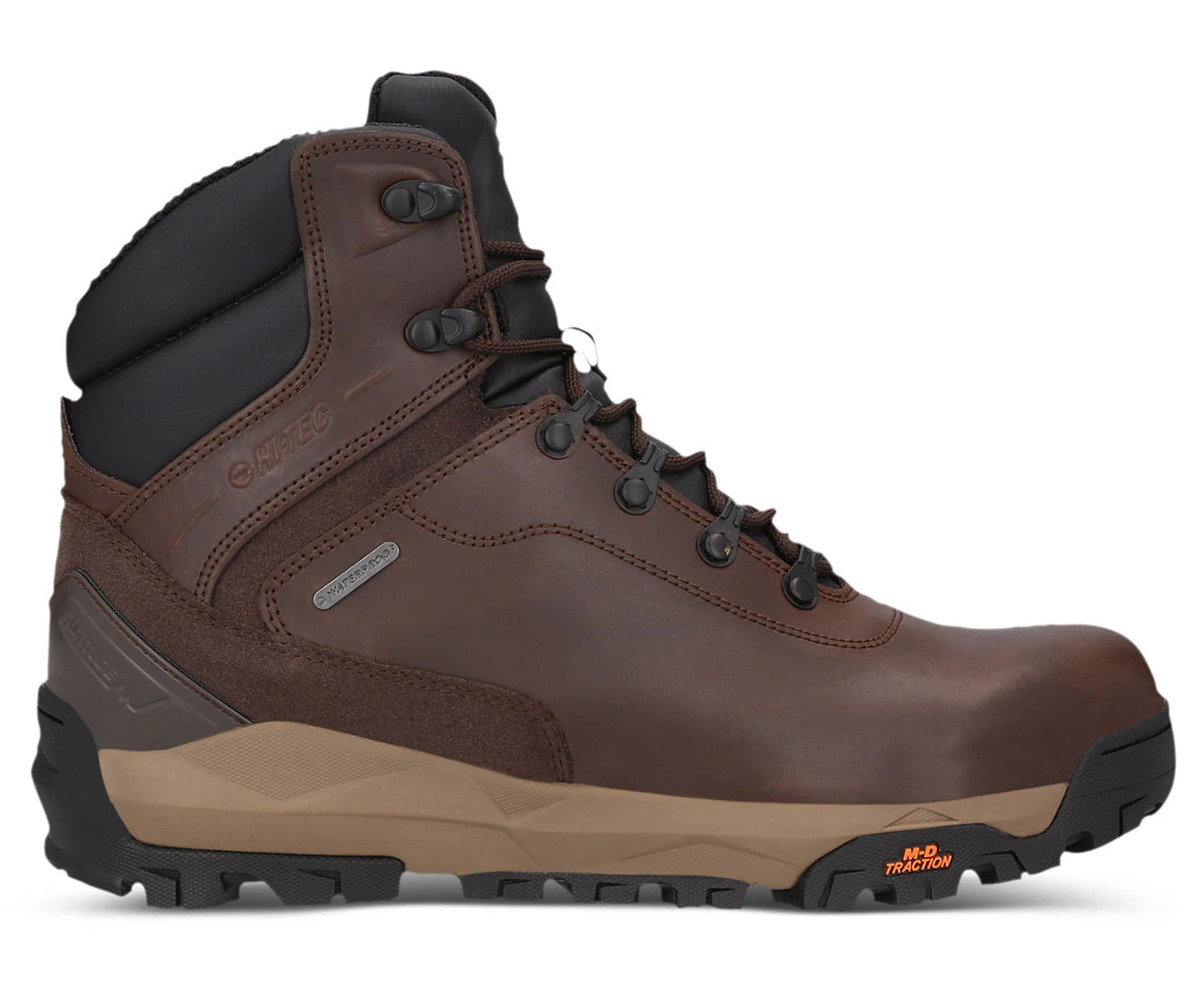 Hi-Tec Men's Altitude Infinity Mid Waterproof Hiking Boots - Dark Choc/Taupe/Black