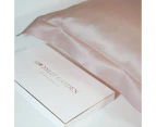 Moonlit Garden Both - Sided Wide Brim 100% Pure Luxe Mulberry Silk Pillowcase - Pink
