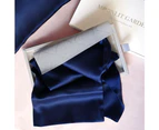 Moonlit Garden Both - Sided 100% Pure Luxe Mulberry Silk Pillowcase - Navy