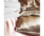 Moonlit Garden Both - Sided 100% Pure Luxe Mulberry Silk Pillowcase With Sleep Eye Mask In One Set - Silver