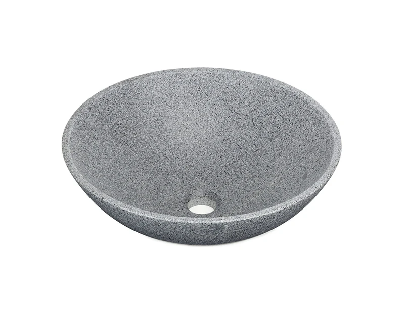 MOKU 47cm Wide Round Bathroom Basin - Grey Granite