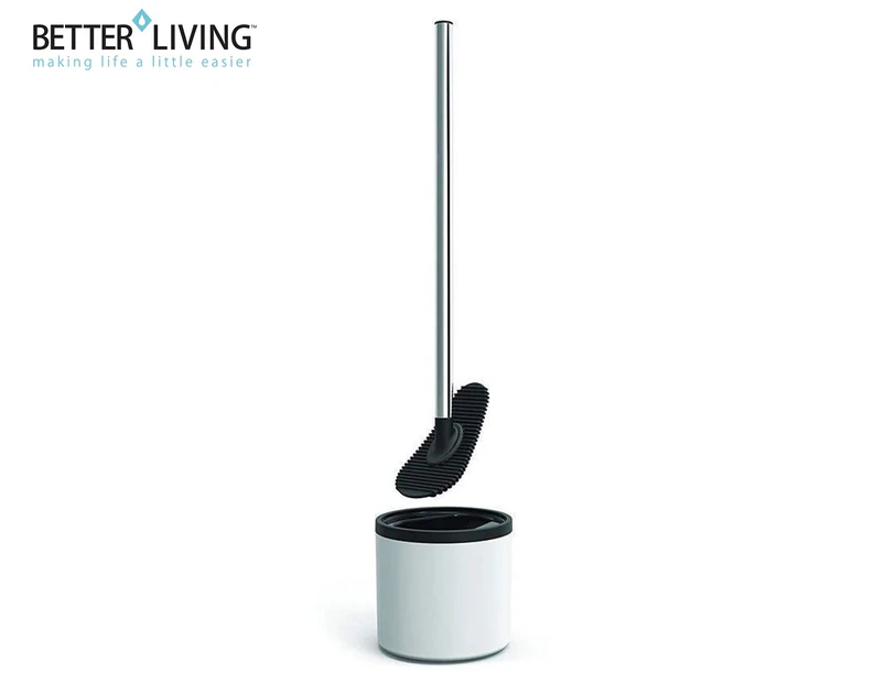 Better Living LOOEEGEE Toilet Bowl Squeegee - White/Silver/Black