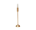 KIKKI 32cm Tall Single Candle Stand - Brass