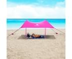 Red Suricata Family Beach Sun Shade Canopy - Pink 4