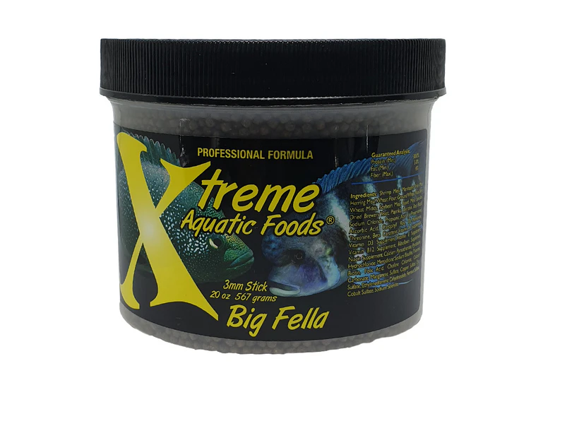 Xtreme Aquatic Fish Food Big Fella 3mm Sticks Sinking 567g